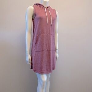 VANILLA BAY women’s hooded sleeveless casual athleisure dress. Front pocket